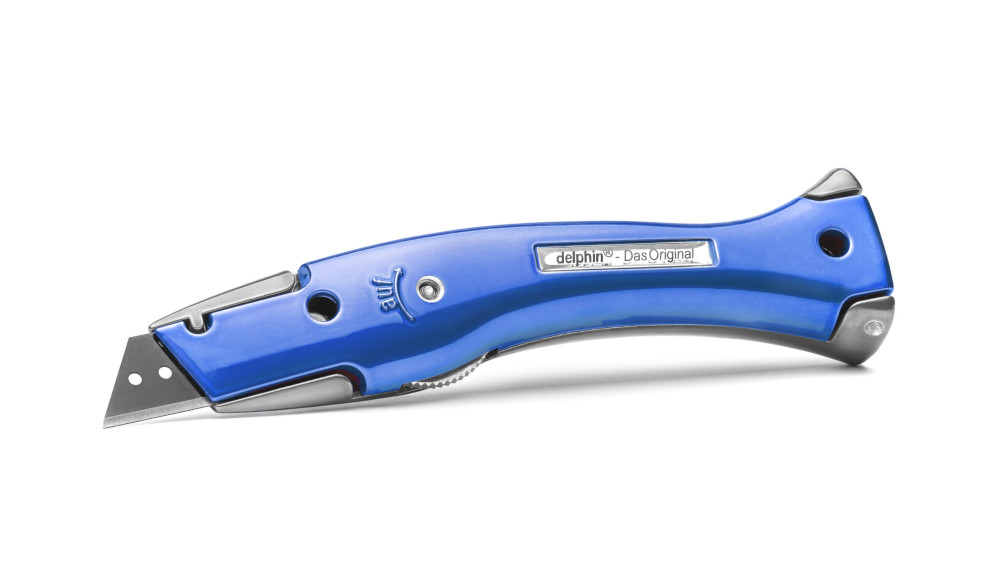 Delphin® 03 - Universalmesser Das Original, Style-Edition 2-farbig, Mattschwarz-Candy Blau Delphin® 03 - Universalmesser Das Original, Style-Edition 2-farbig, Mattschwarz-Candy Blau