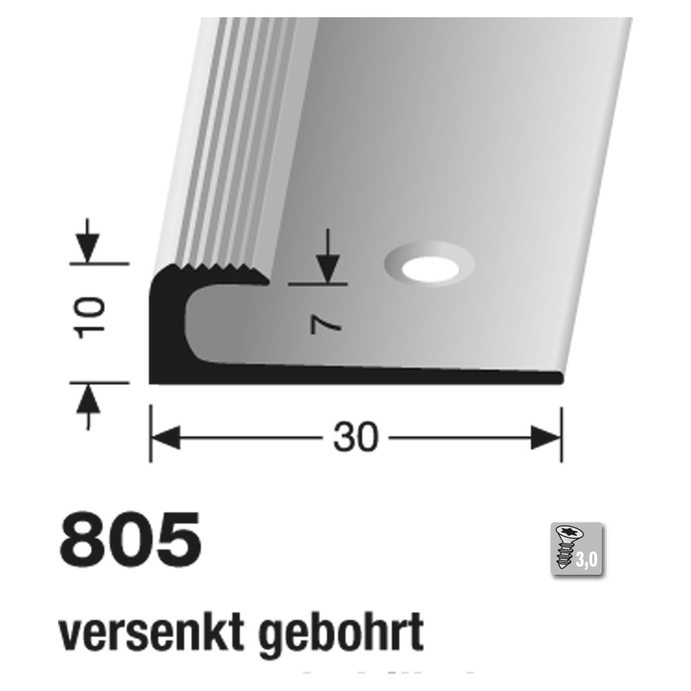 Küberit Alu Einfassprofil Typ 805 250 cm, poliert (F3)