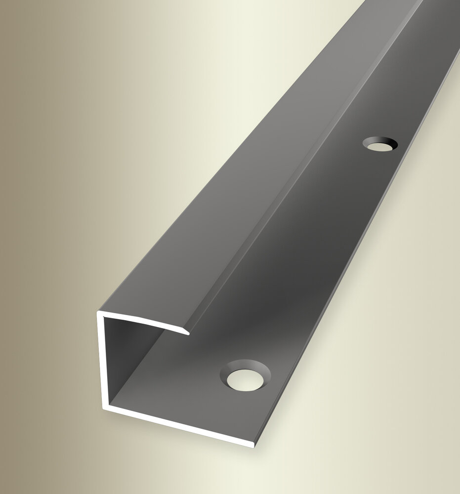 Küberit Alu Einfassprofil Typ 015, 270 cm, edelstahloptik (F2)