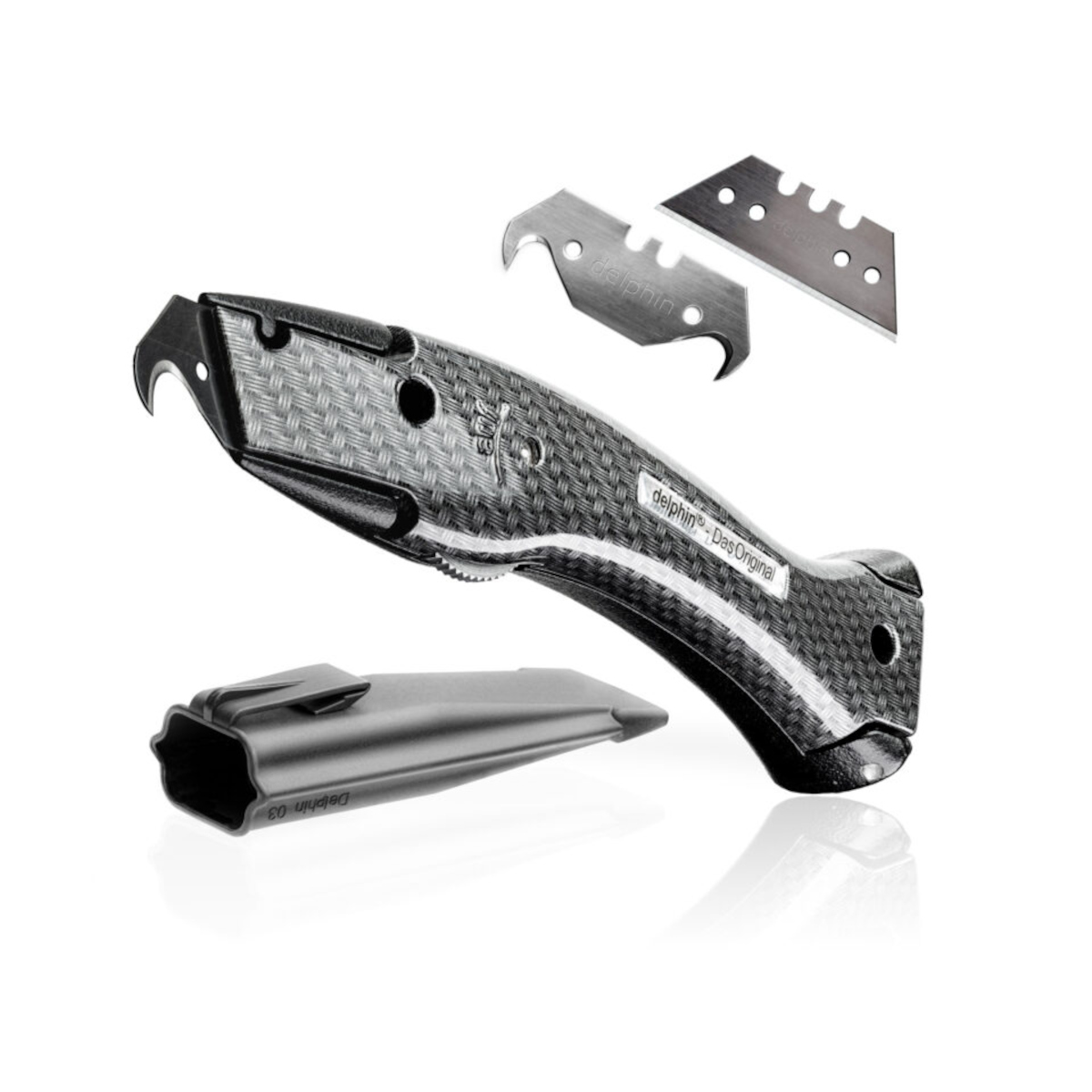 Delphin® 03 - Universalmesser Das Original, mattschwarz/Metalloptik Delphin® 03 - Universalmesser Das Original, mattschwarz/Metalloptik