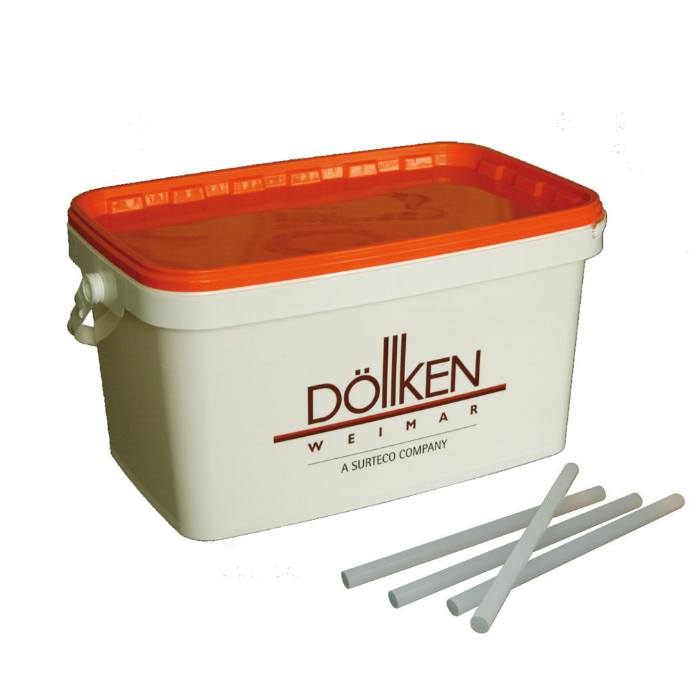 Döllken Heißschmelzkleber HKS18/300 transparent. VE 1 Eimer a 5 kg - ca. 65 - 67 Sticks Döllken Heißschmelzkleber HKS18/300 transparent. VE 1 Eimer a 5 kg - ca. 65 - 67 Sticks