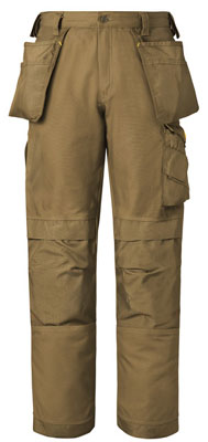 Snickers Canvas+T Bundhose, braun mit Holstertaschen, Gr. 160