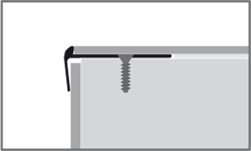 Küberit biegbares Treppenkantenprofil Typ 864 EB, 250 cm, silber (F4)