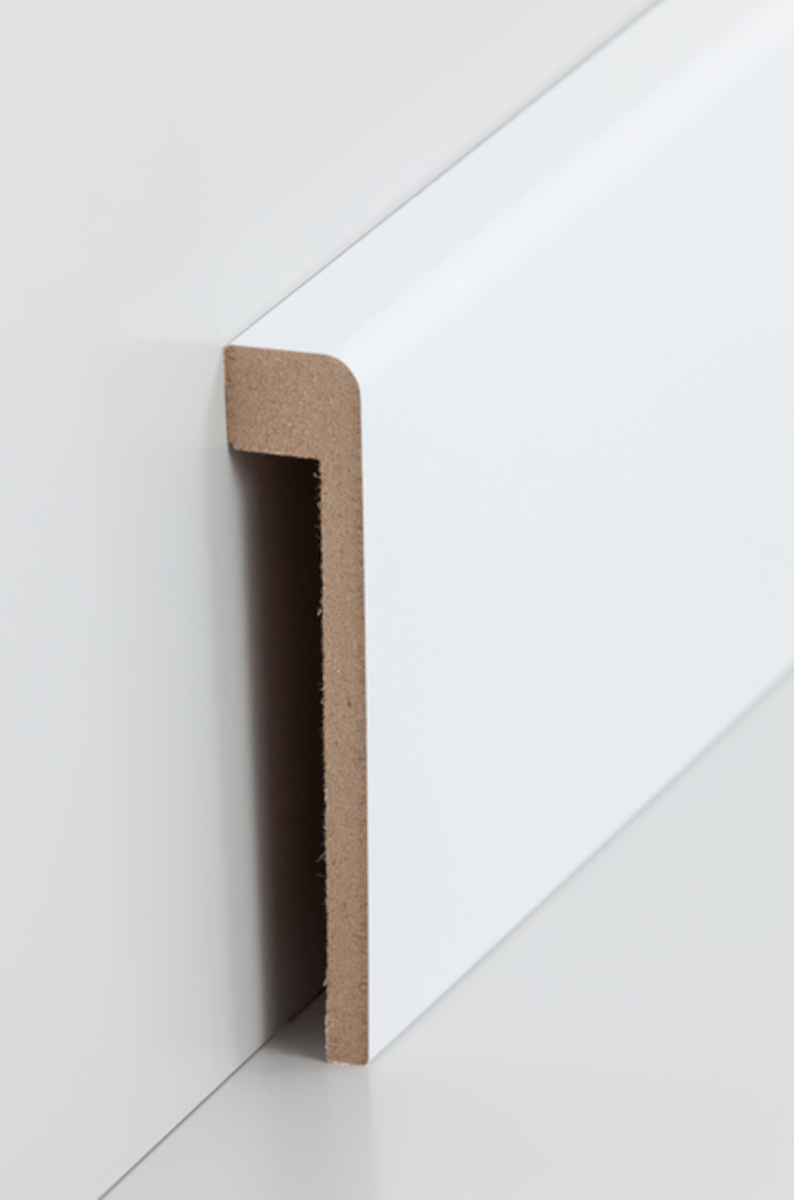 SÜDBROCK Abdeckleiste MDF für Fliesensockel 19 x 96 mm, weiß lackierfähig foliert, 250 cm SÜDBROCK Abdeckleiste MDF für Fliesensockel 19 x 96 mm, weiß lackierfähig foliert, 250 cm